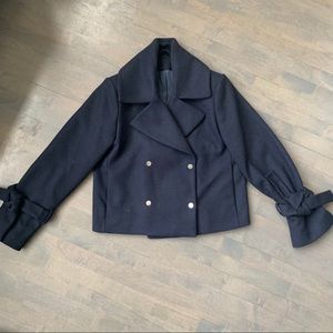 & Other Stories Tie Sleeves Wool blend Coat Size 8